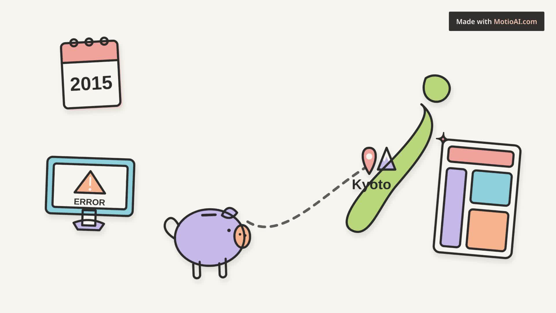 Text to whiteboard animation output